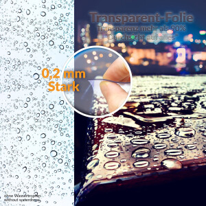 Tischdecke abwaschbar PVC Folie Durchsichtig 0,2 mm Klar Transparent 140x100 cm