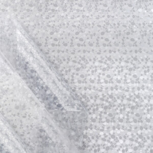 Tischdecke abwaschbar PVC Folie Steine Muster 0,2 mm Halb-Transparent 140x200 cm mit Saum