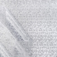 Tischdecke abwaschbar PVC Folie Steine Muster 0,2 mm Halb-Transparent 140x200 cm mit Saum