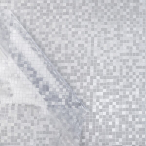 Tischdecke abwaschbar PVC Folie Karo Klein 0,2 mm Halb-Transparent 140x100 cm