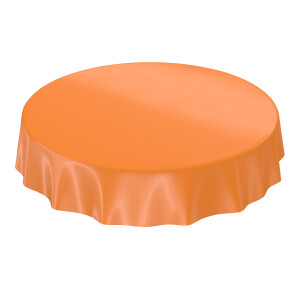 Uni Orange Einfarbig Rund 140cm Wachstuch Tischdecke
