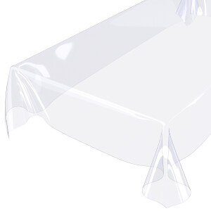 Tischdecke abwaschbar PVC Folie Durchsichtig 0,3 mm Klar Transparent 140x180 cm