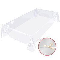Tischdecke abwaschbar PVC Folie Durchsichtig 0,3 mm Klar Transparent 140x200 cm