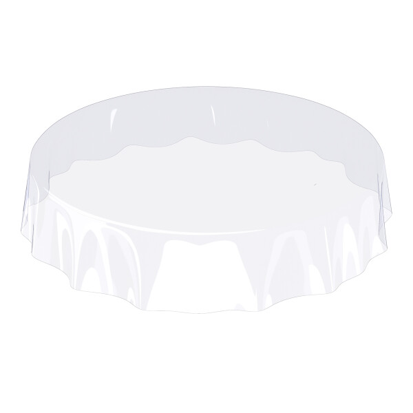 Tischdecke abwaschbar PVC Folie Durchsichtig 0,3 mm Klar Transparent Rund 120 cm