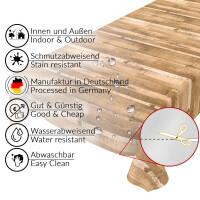 Wachstuch Tischdecke abwaschbar pflegeleicht Wachstischdecke Holzoptik Beige