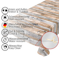 Wachstuch Tischdecke abwaschbar Wachstischdecke Holzoptik Wood Mehrfarbig