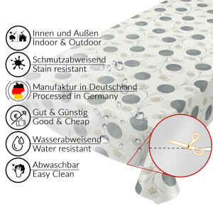 Wachstuch Tischdecke abwaschbar pflegeleicht Wachstischdecke Pusteblume Beige