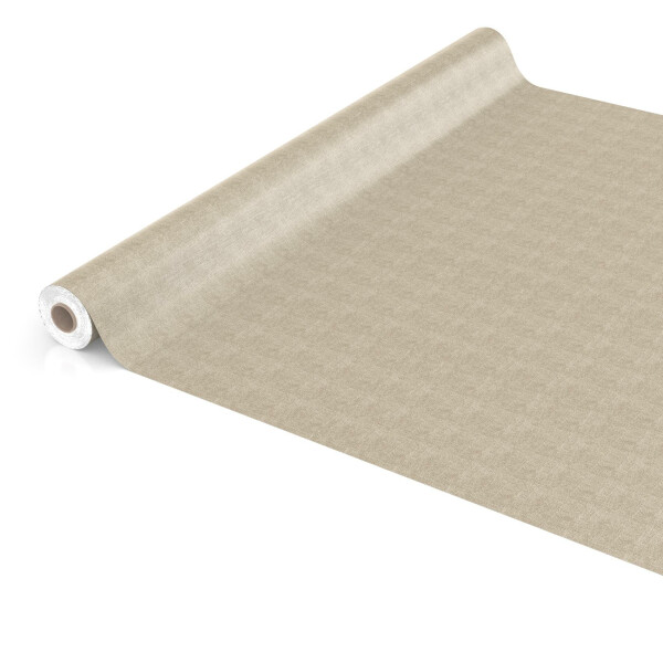 Wachstuchtischdecke Tischdecke abwaschbar Gartentischdecke Leinenoptik in Beige 300x140cm