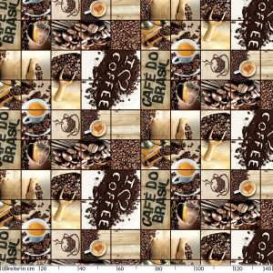 Tischdecke Wachstuch Coffee Barista Kaffeebohnen Braun 140x100 cm pflegeleicht