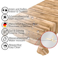 Tischdecke Wachstuch Holz Industrie Brett Industry Beige 140x160 cm pflegeleicht