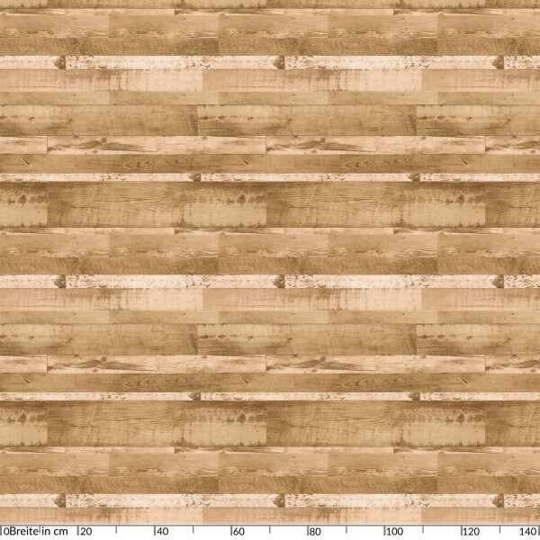Tischdecke Wachstuch Holz Industrie Brett Industry Beige 140x100 cm mit Saum pflegeleicht