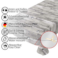 Wachstuch Tischdecke abwaschbar Wachstischdecke pflegeleicht Holz Grau 100x140cm