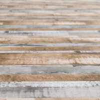 Tischdecke Wachstuch Holz Industrie Brett Industry Mehrfarbig Rund 140 cm pflegeleicht