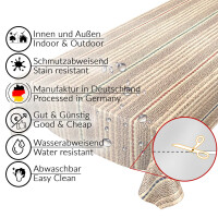 Wachstischdecke Wachstuch Tischdecke abwaschbar pflegeleicht Flecht Jute Optik Beige