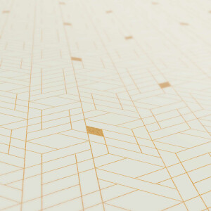 Tischdecke Wachstuch Geometrie Nordic Style Weiß 140x200 cm pflegeleicht