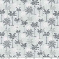 Tischdecke Wachstuch Palmen aus Plastik Tropic Grau 140x180 cm pflegeleicht