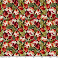 Tischdecke Wachstuch Tulpen Frühling Rot 140x100 cm pflegeleicht