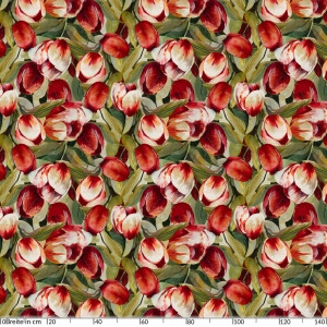 Tischdecke Wachstuch Tulpen Frühling Rot 140x220 cm pflegeleicht
