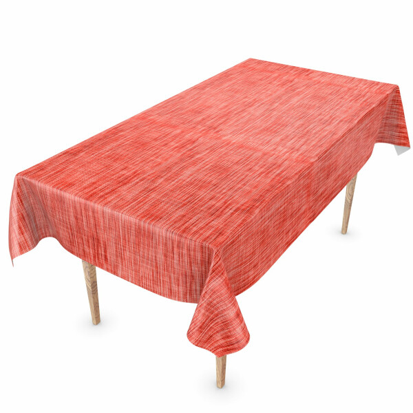 Tischdecke Wachstuch Haus- & Gartentischdecke Leinenoptik Rot 140x180 cm