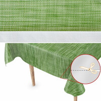 Tischdecke Wachstuch Haus- & Gartentischdecke Leinenoptik Grün 140x100 cm