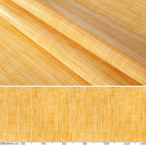 Tischdecke Wachstuch Haus- & Gartentischdecke Leinenoptik Gelb 140x100 cm mit Saum