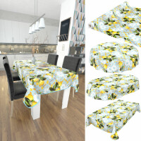 Tischdecke Wachstuch Haus- & Gartentischdecke Lemon Zitrone Gelb 140x100 cm