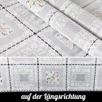 Vinyl Tischdecke abwaschbar Wachstischdecke Gartentischdecke Lace Vinyl Häkeloptik  Bunt