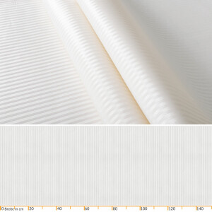 Exclusive Tischdecke Soft Wachstuch mit 1mm Stärke Streifen Lines Damast Weiß 150x110cm mit Saum abwaschbar
