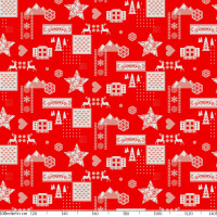 Weihnachtestischdecke Wachstuch Tischdecke abwaschbare Weihnachtsstimmung Rot 220x140cm