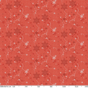 Weihnachten Schneeflocken Rot 100x140cm Wachstuch Tischdecke