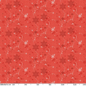 Weihnachtstischdecke Wachstuch Tischdecke abwaschbar Schneeflocken Rot 260x140cm