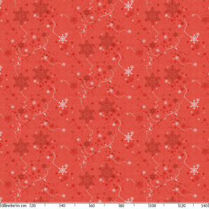 Weihnachten Schneeflocken Rot Rund 100cm Wachstuch Tischdecke
