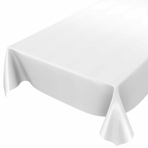 Weiß Uni Matt Einfarbig 260x140cm Wachstuch Tischdecke