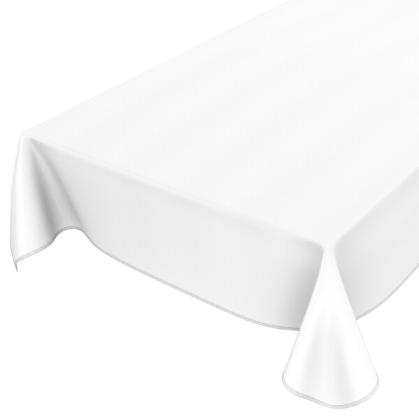 Weiß Uni Matt Einfarbig 180x140cm Wachstuch Tischdecke eingefasst