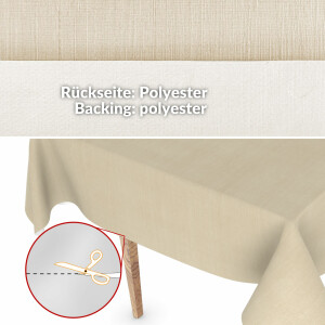 Wachstuch Tischdecke abwaschbar Wachstischdecke Textileffekt Prägung Chic & Charme Beige