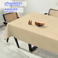 Wachstuch Tischdecke abwaschbar Wachstischdecke Textileffekt Prägung Chic & Charme Beige