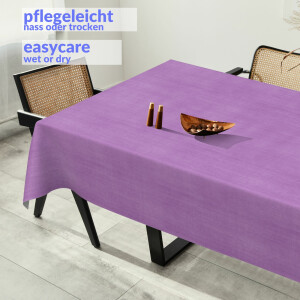 Tischdecke Wachstuch Chic&Charme Violett 100x140cm Schnittkante