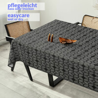 Tischdecke Wachstuch Elegance Heidi 160x140cm mit Saum (Eingefasst)