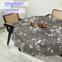 Tischdecke Wachstuch Elegance Dixie Rund 140cm mit Saum (Eingefasst)