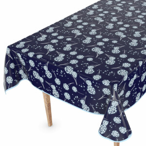 Wachstuchtischdecke Tischdecke abwaschbar Wachstischdecke Gartischdecke Pusteblume Blau 160x100cm Outdoor Tischdecke