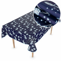 Wachstuchtischdecke Tischdecke abwaschbar Wachstischdecke Gartischdecke Pusteblume Blau 200x140cm Outdoor Tischdecke