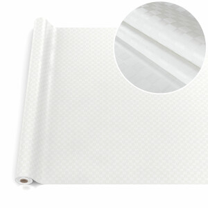 Wachstuchtischdecke Tischdecke abwaschbar Wachstischdecke Gartischdecke Karo Weiß Premium 300x140cm Outdoor Tischdecke