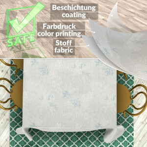 Tischdecke abwaschbar Stofftischdecke Tischäsche Tafeldecke Tischtuch Baumwolle Polyester Japondi Grau