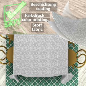 Tischdecke abwaschbar Stofftischdecke Tischäsche Tafeldecke Tischtuch Baumwolle Polyester Violen Grau