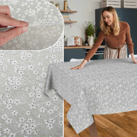 Tischdecke abwaschbar Stofftischdecke Tischäsche Tafeldecke Tischtuch Baumwolle Polyester Violen Grau