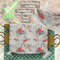 Tischdecke abwaschbar Stofftischdecke Tischäsche Tafeldecke Tischtuch Baumwolle Polyester Flora