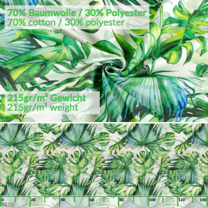 Tischdecke abwaschbar Stofftischdecke Tischäsche Tafeldecke Tischtuch Baumwolle Polyester Palmen