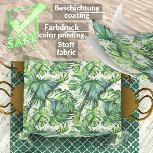 Tischdecke abwaschbar Stofftischdecke Tischäsche Tafeldecke Tischtuch Baumwolle Polyester Palmen