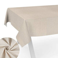 Tischdecke abwaschbar Stofftischdecke Tischäsche Tafeldecke Tischtuch Baumwolle Polyester Beige Grau