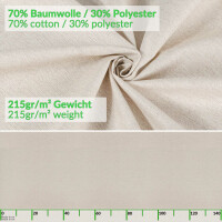 Tischdecke abwaschbar Stofftischdecke Tischäsche Tafeldecke Tischtuch Baumwolle Polyester Beige Grau